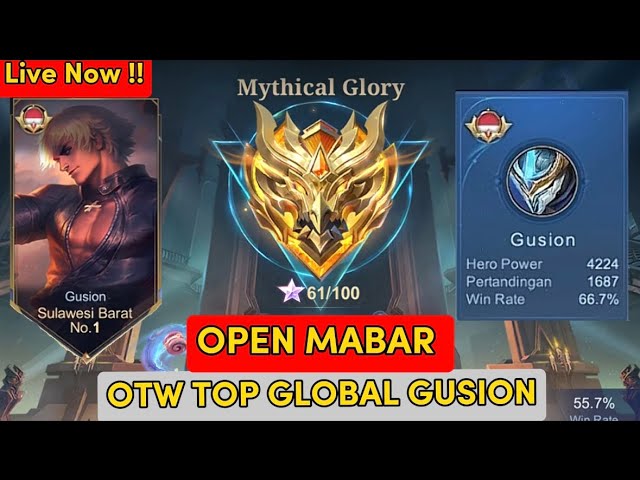 🔴OPEN MABAR AWAL SEASON SPAM GUSION ONLY - MOBILE LEGENDS #gusiontiktok