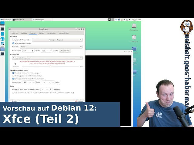 Vorschau auf Debian 12: Xfce (Teil 2)
