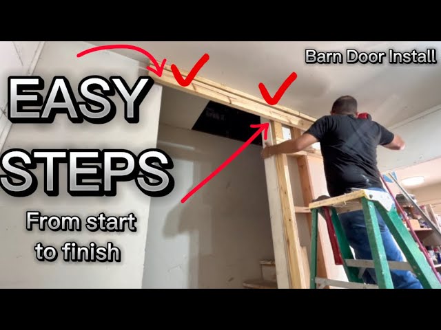 DIY Barn Door Project/Wall Build*Full Video* Must Watch to the End #DIY #drywall #howto
