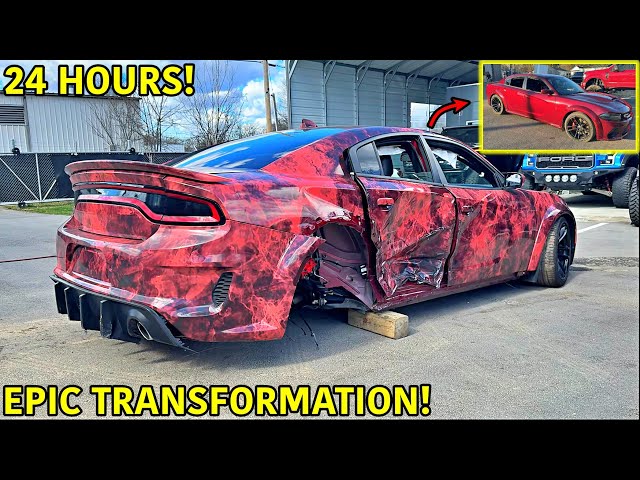 Rebuilding A Wrecked Hellcat Charger In 24 Hours!!!