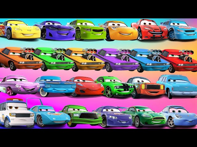 Looking For Disney Pixar Cars Lightning Mcqueen, The King, Strip Weaters, Officer Murakarmi, Charlie