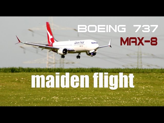 Qantas- Boeing 737 MAX-8 RC airplane maiden flight