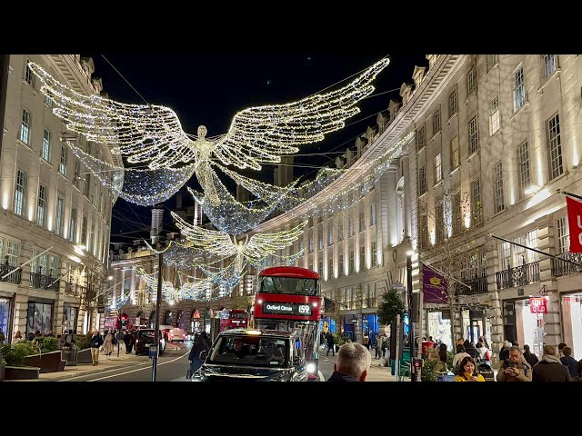 London Best Christmas Lights and Shops Displays 2022 | London’s Walking Tour [4K HDR]