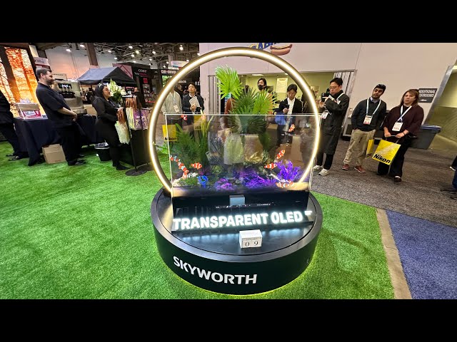 SKYWORTH Transparent OLED TV & Massive 165inch 4k Micro Led TVs CES 2024
