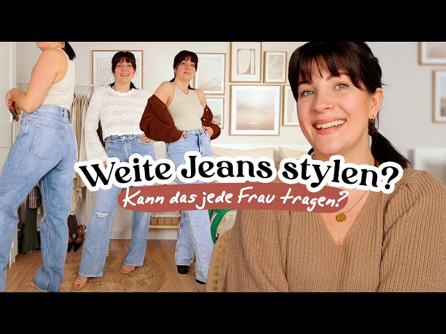 WEITE JEANS als KLEINE FRAU mit Kurven tragen? | Wie style ich Wide Jeans? | Meine Tipps & Tricks