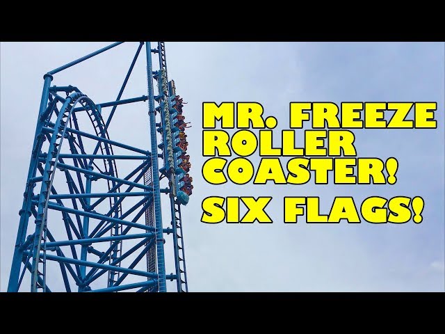 Mr. Freeze Reverse Blast Roller Coaster Front Seat POV Six Flags St. Louis