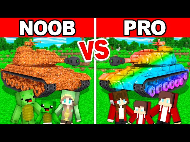 Mikey vs JJ DIRT vs RAINBOW TANKS in Minecraft - NOOB vs PRO