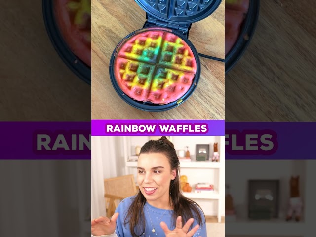 I tried to make 🌈 rainbow WAFFLES … 🦄