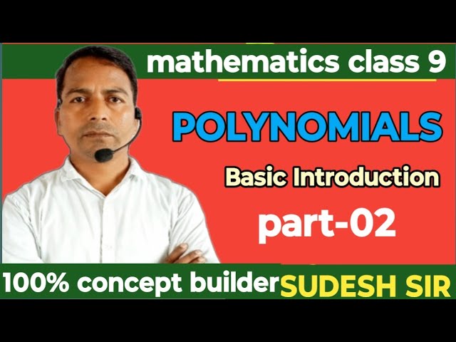 || Polynomial ||  Lecture-2 by  SudeshSir      #mgcoachinginstitute