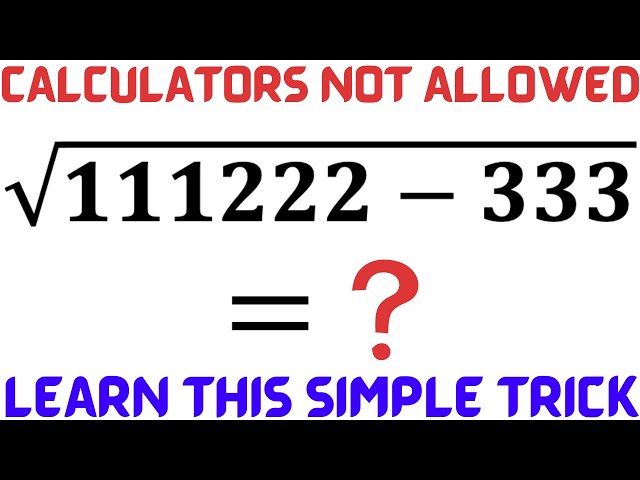 Simplify in 30 Seconds | Calculators NOT Allowed | College Entrance Question
