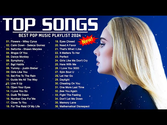Top Hits 2024 💎 Adele, Rema, Ed Sheeran, Taylor Swift, Dua Lia, Miley Cyrus, Shawn Mendes, Maroon