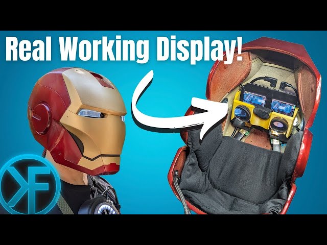 3D Printed Iron Man Helmet with Fully-Functional Heads Up Display!
