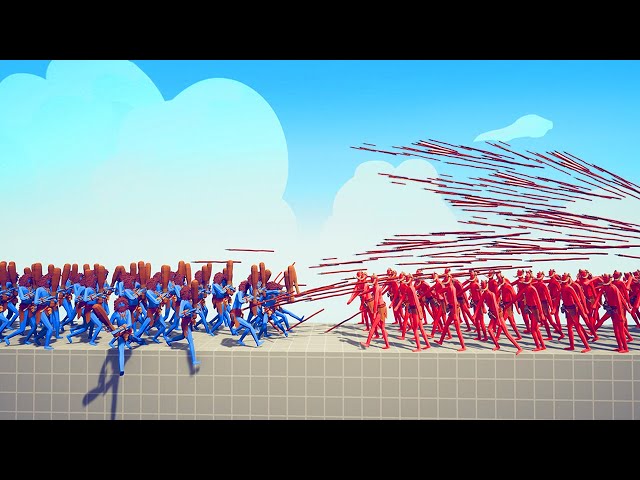 SPEAR THROWERS vs 100x MELEE UNITS 1 | TABS - Totally Accurate Battle Simulator