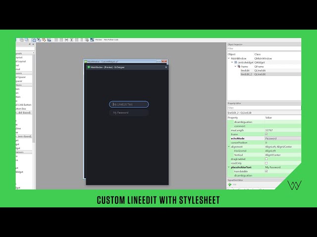 Qt Designer - Custom QLineEdit/TextBox with Stylesheet - Tutorial [Modern Gui]