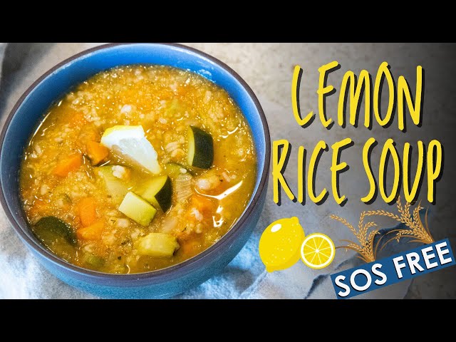 Greek Lemon Rice Soup | Vegan Oil Free