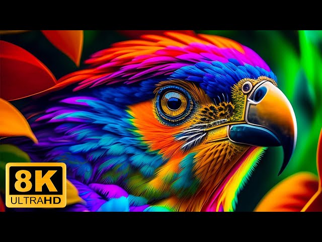 Kingdom of Birds 8K ULTRA HD - Beautiful Bird Sounds In The Forest   Relaxing Scenery Movie