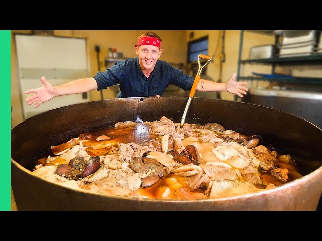 Boiling 600 Pounds of Pig Parts in Louisiana!! RARE Cajun American Food!!!