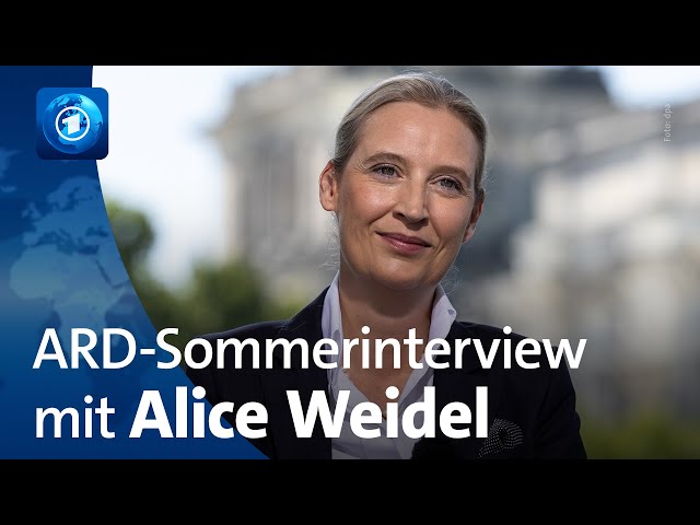 AfD-Fraktionsvorsitzende Alice Weidel im ARD-Sommerinterview