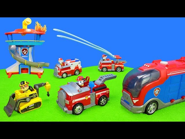 Paw Patrol Spielzeug Unboxing: Feuerwehr Löscheinsatz | Feuerwehrautos & Polizeiautos als Kinderfilm