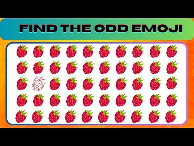 Find the odd one out emoji | Spot the different emoji challenge