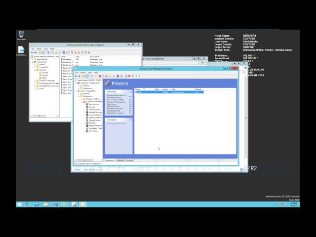 70-410 Objective 2.2 - Deploying Printers with Active Directory and Windows Server 2012 R2 Lab