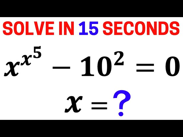Mathematics Challenge | Learn how to solve exponential equation quickly | Math Olympiad Training