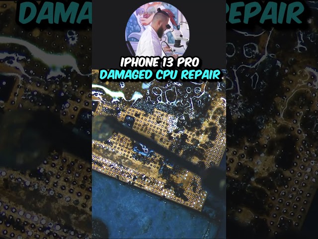 😍Satisfying iPhone 13 Pro Repair - Damaged CPU Surface #iphone #repair #tech #satisfying #shorts