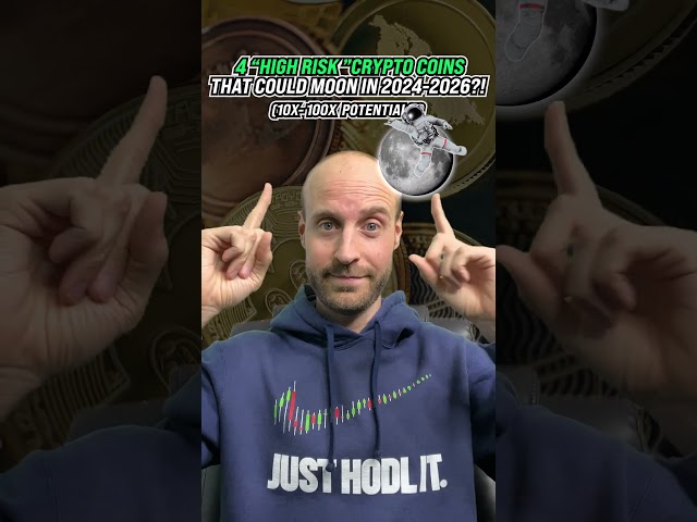 4 HIGH RISK Crypto Coins That Could Moon in 2024-2026?! (10X-100X potential) 🤯📈🚀 #Shorts