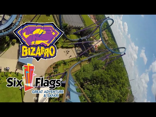 Bizarro Roller Coaster 60 FPS POV Six Flags Great Adventure New Jersey