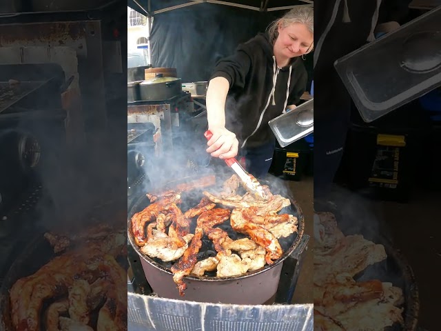 Juicy Grill of Pork Meat, Philippines Style. London Street Food