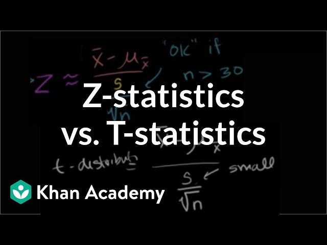 Z-statistics vs. T-statistics | Inferential statistics | Probability and Statistics | Khan Academy