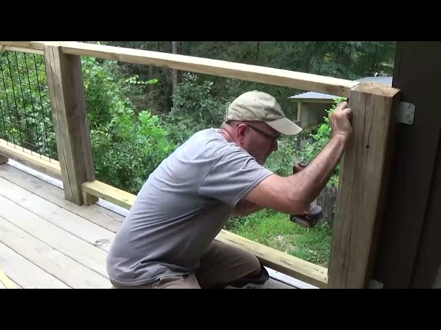 Installing Hog Panel Deck Railing