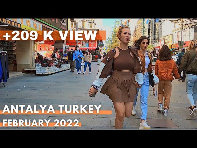 Antalya 2022 Walking Tour In City Center And Old Town | 4K UHD 60FPS | Sunny Day