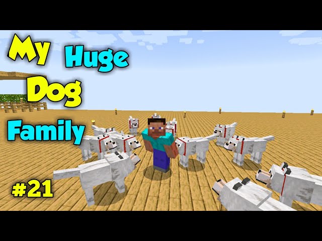 Breeding My Dog and make huge family in Minecraft One block