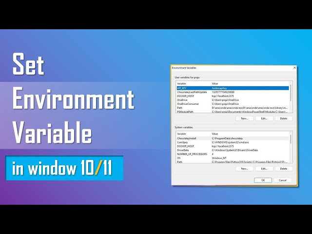 How to Set Environment Variables in Windows 10 & 11