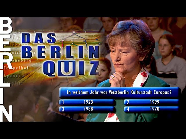 "In welchem Jahr war Westberlin Kulturstadt Europas?" | Das Berlin Quiz (2002) | Folge 42/45