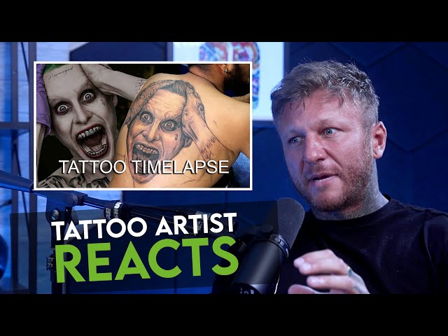 Tattoo Artist Reacts - Joker Tattoo Time lapse by Mahesh Chavan