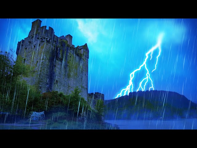 Thunder and Rain Sounds for Sleeping ⚡ Storm White Noise 10 Hours