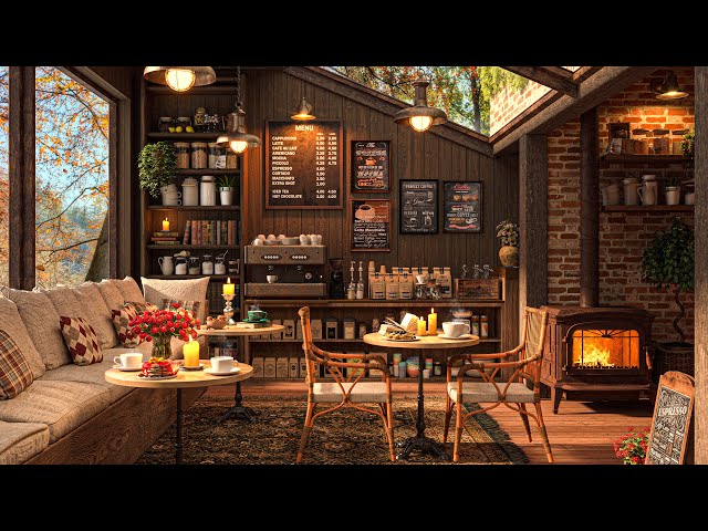 Jazz Relaxing Music & Cozy Coffee Shop Ambience ☕ Smooth Jazz Instrumental Music for Studying, Work