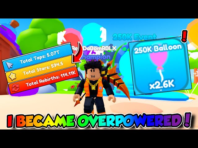 👆💥 I PLAYED TAPPING ADVENTURE AND BECAME SUPER OVERPOWERED FROM THE 250K VISITS EVENT! (Roblox)