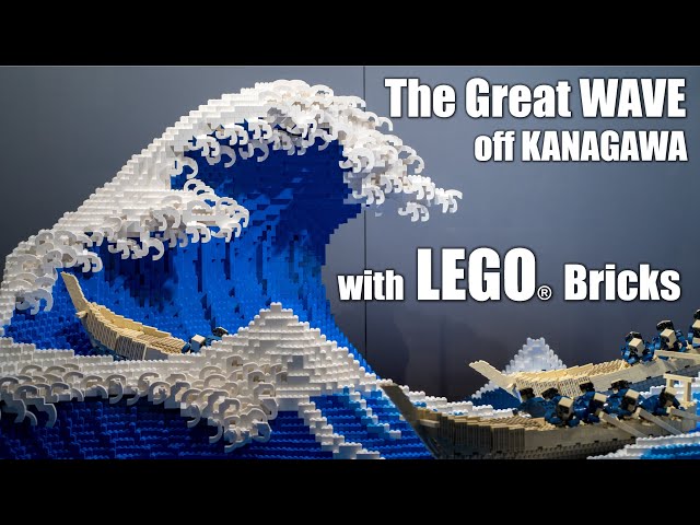 The Great Wave off Kanagawa with LEGO Bricks