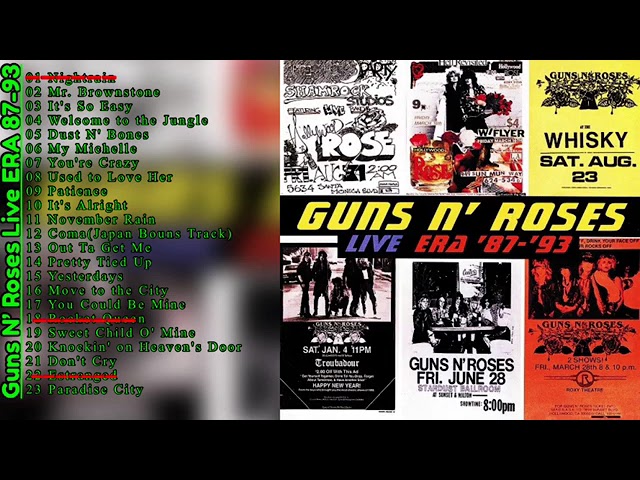 Guns N 'Roses Live Era '87 '93 - Mejores Canciones de Guns N Roses 2023