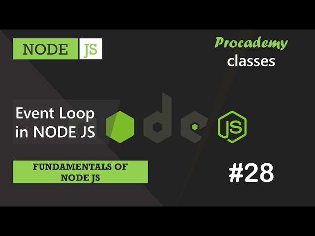 #28 Event Loop in NODE JS | Fundamentals of NODE JS | A Complete NODE JS Course