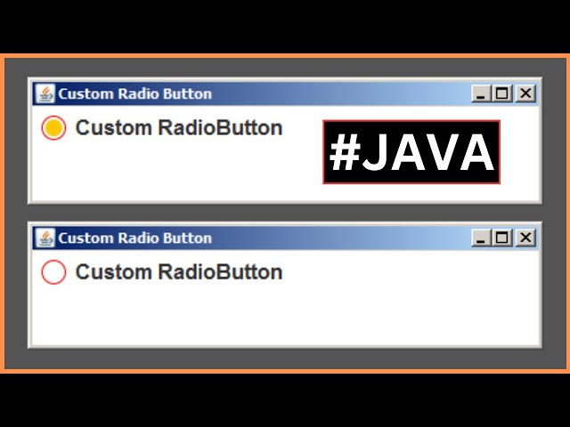 Java - How To Create a Custom RadioButton In Java Swing Using Graphics [ With Source Code ]