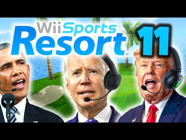 US Presidents Play Wii Sports Resort Golf 11