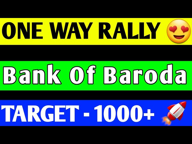 BANK OF BARODA SHARE BREAKOUT | BANK OF BARODA SHARE NEWS | BANK OF BARODA SHARE TARGET