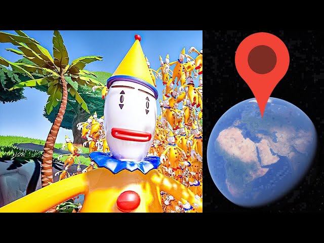 Kaufmo 50,000 TIMES on Google Earth! The Amazing Digital Circus Animation
