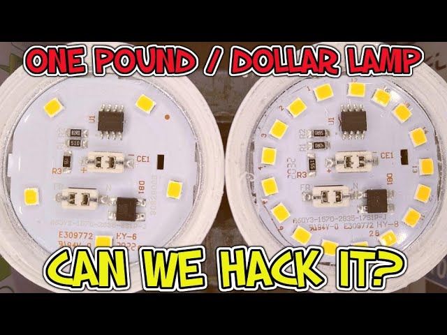 Hacking an extra trashy Poundland LED lamp (with schematic)