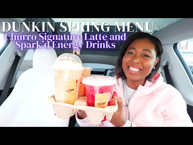 Churro Signature Iced Latte REVIEW | Trying Dunkin Spring Menu 2024