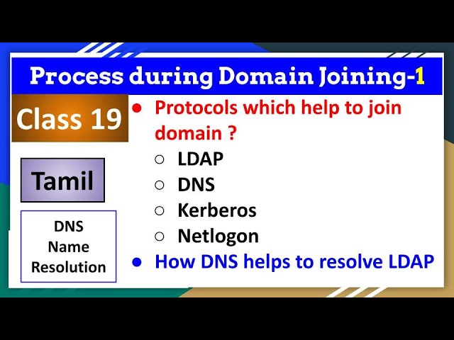 #19 Process during Domain Join Part1 in Tamil | Huzefa | #windows #dns #ldap #kerberos